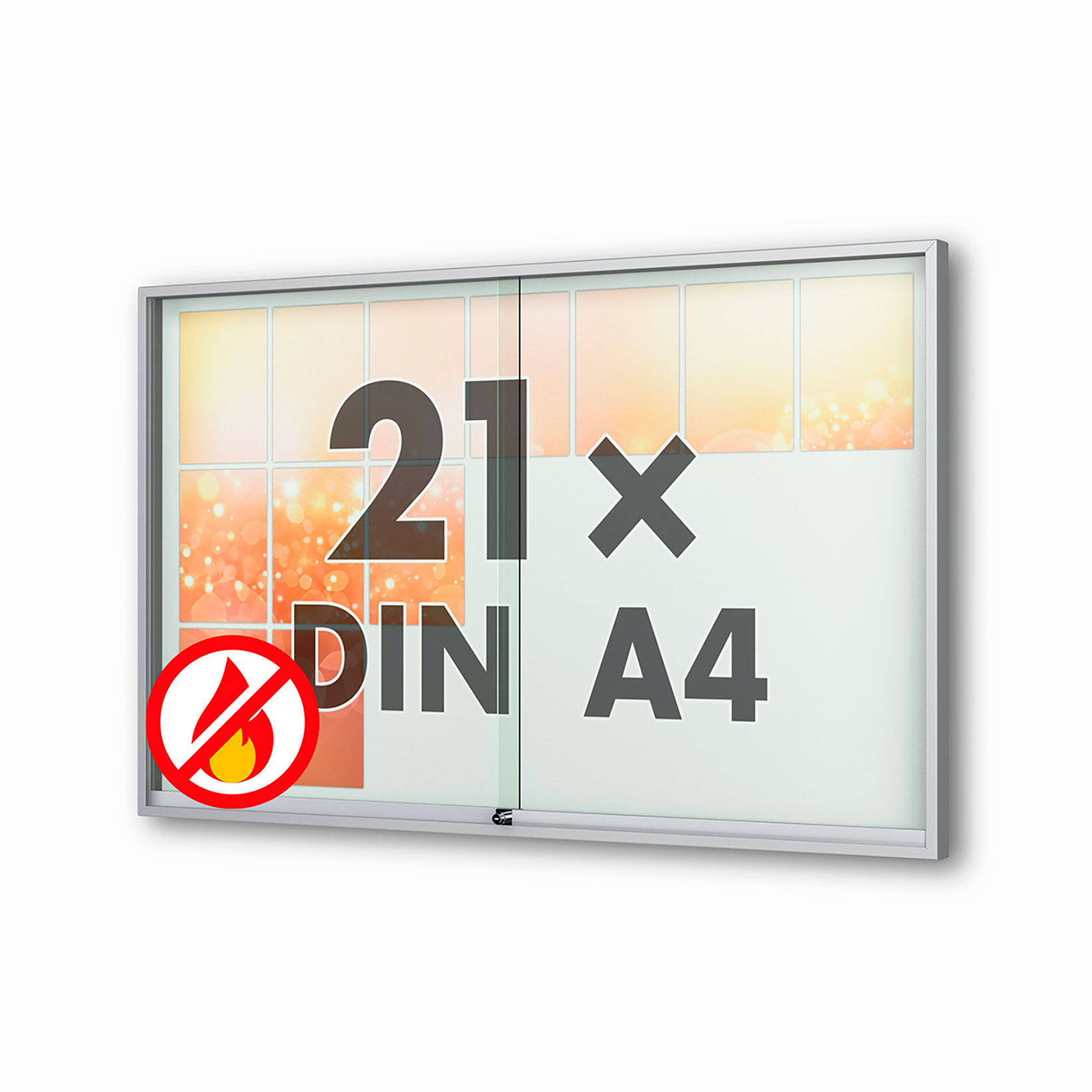 21 x DIN A4 Schaukasten Fortis mit Schiebetüren 21 x DIN A4 Schaukasten Fortis mit Schiebetüren