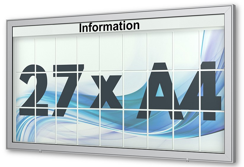 27 x DIN A4 Schaukasten Planus - Wandmontage 27 x DIN A4 Schaukasten Planus - Wandmontage